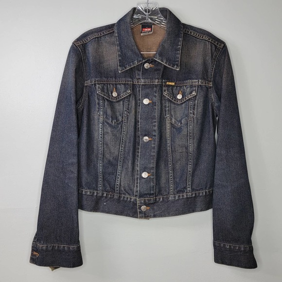 ジャケット・アウター DIESEL Damage Denim Chester coat 22-23AW Vintage DIESEL Denim Trucker Jacket Coat Women Kim Bis Size